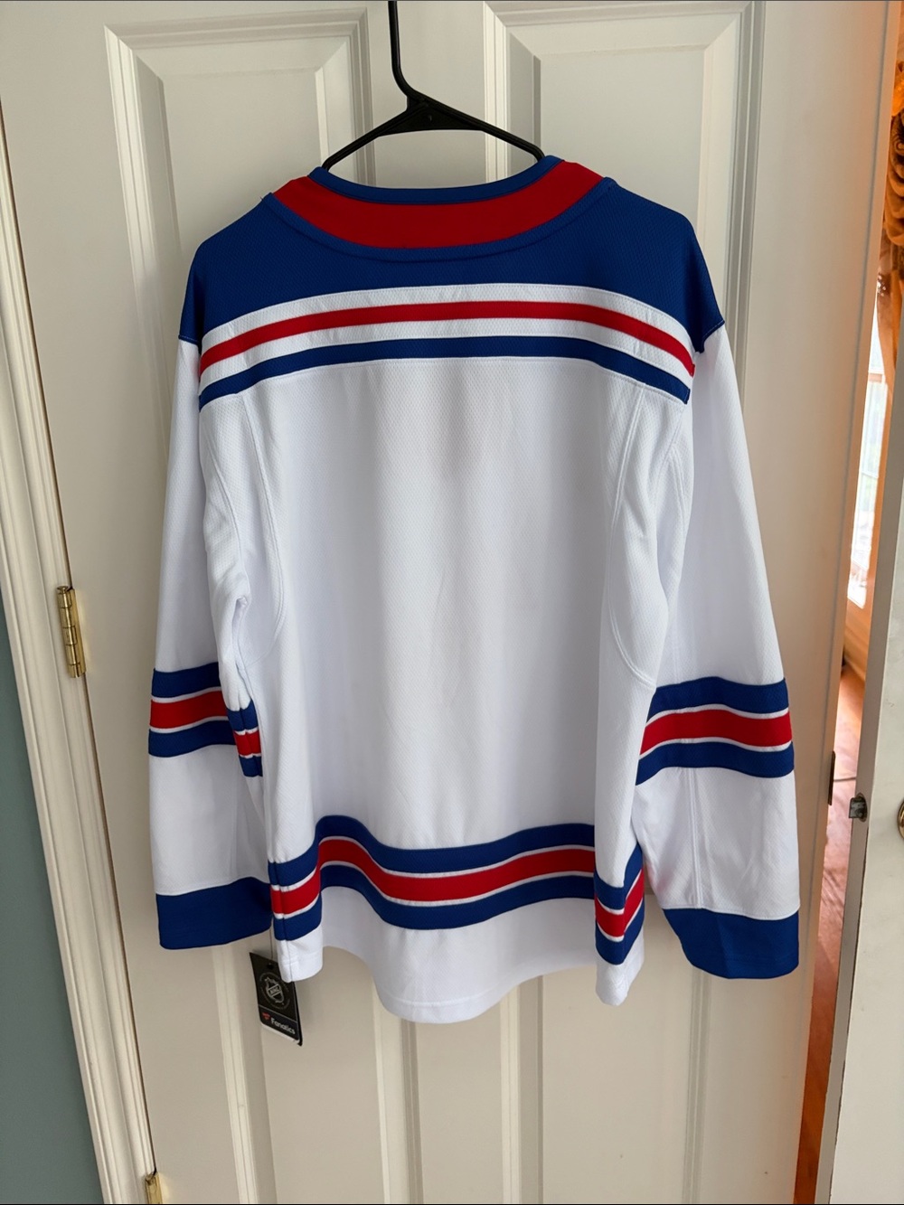 Fanatics New York Rangers White Jersey with Red and Blue Accents - Picture 2 of 4